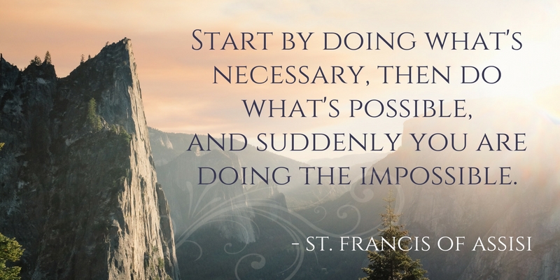 Start by doing what's necessary